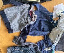Mix of jumpers, shirts, 1 trouser, 1 light jacket