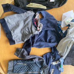 Mix of jumpers, shirts, 1 trouser, 1 light jacket