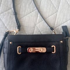 Coach mini swagger pebble leather bag