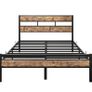 Double Bed Frame with Wooden Headboard Image 4