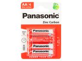 New 4x High Quality Panasonic Zinc Carbon Battery AA 1.5V 4 Pieces LR6 #951