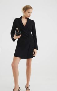 River island black blazer dress new