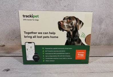 TrackiPet GPS Pet Tracker Dog Tiny Waterproof + 3 Month Subscription