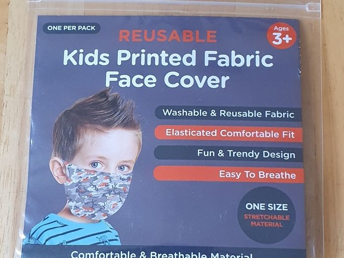 BNIP - A Reusable Childs Fabric Mask - #