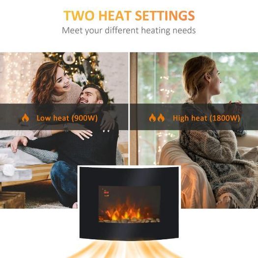 Wall-Mounted Electric Fireplace