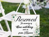 Wedding reserve the seat sign