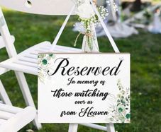 Wedding reserve the seat sign
