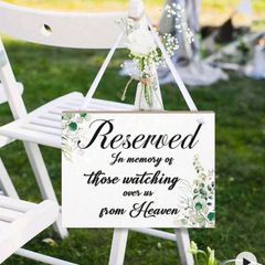 Wedding reserve the seat sign