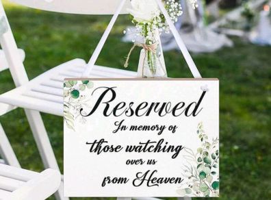 Wedding reserve the seat sign