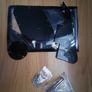 Set of LP Pickguard/Control Backplate/Selector Switch Cover/Toggle Switch Ring/Chrome Bracket/Mounting Screws, Black Image 2