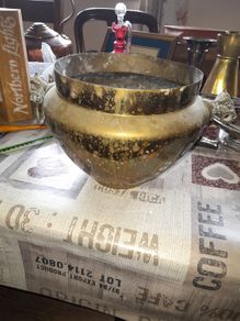 Beautiful Old Heavy Brass Jardiniere Planter with Elephant Handles