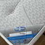 rattan bed frame with mattress and bench Image 2