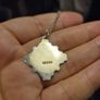 Vintage Old Sterling silver Holy Spirit Religious Medal. Image 5