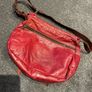 JAS M.B Designer Vintage Red Leather Messenger Handbag! Image 10