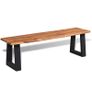 Bench Solid Acacia Wood 145 cm Image 2