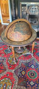 Vintage-Style Drinks Globe Bar Cabinet