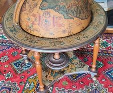 Vintage-Style Drinks Globe Bar Cabinet