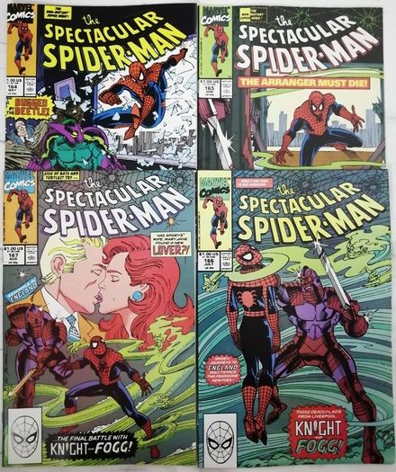 Spectacular Spider-Man #164-167 The Beetle & 1st Knight & Fogg Appearances (1990)