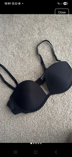 wonderbra black adjustable padded bra