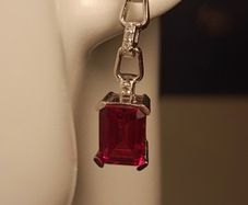 Sterling Silver Lab Grown Rare Padparasha Sapphire Earrings