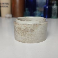 207 - Antique Vintage Chemist Stoneware Medicinal Cream Jar Pot