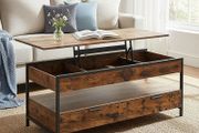 Height-Adjustable Lift-Top Coffee Table XL  with Storage 120 cm Industrial Design