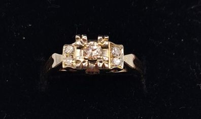 14k gold ring with 18ct diamonds setting