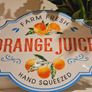 decor orange juice metal sign Image 3