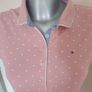 Genuine Tommy Hilfiger pink polka dot ladies polo top size S  Perfect condition Postage included Image 2