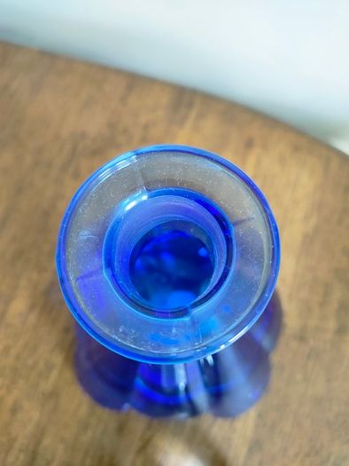 Vintage blue glass perfume bottle