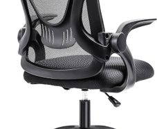 NEW SALE | Office Desk Chair, Ergonomic Mesh Chair With 90 Degree Flip-up Armrest Swivel Computer Chair With Lumbar Support, Adjustable Height, Back Support