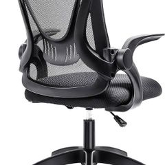 NEW SALE | Office Desk Chair, Ergonomic Mesh Chair With 90 Degree Flip-up Armrest Swivel Computer Chair With Lumbar Support, Adjustable Height, Back Support