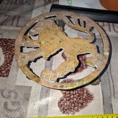 Beautiful Old Brass Trivet Lion Rampant, Brass Kettle Trivet Plant or Pot Stand Postage Available,