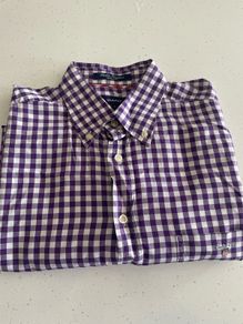 Gant washer gingham shirt size large