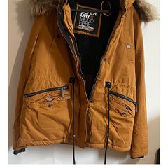 Superdry Parka Mustard Yellow Jacket