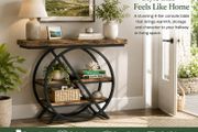 Console Table Round  with Geometric Design