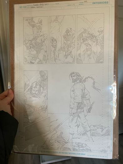 Ra's al Ghul Batman Original pencil drawn comic book page by Roger Cruz Robin Annual #1