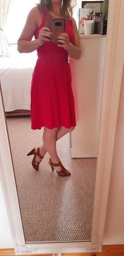 Red Skater Dress Dorothy Perkins - 8