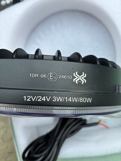 Pair of round spider Led headlights 12/24v