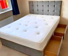 Super king size bed with mattress, color choices