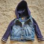 NEXT Boys Denim Jacket with Jersey Hood & Sleeves Image 3