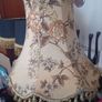Vintage floral fringed lampshade Image 6