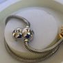 Christina Sterling Silver Charm Bracelet With Real TOPAZ CDL 925 I Image 3