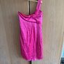 Jesire pink silk one shoulder knee length dress Image 2