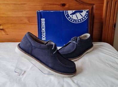 Birkingstock pasadena moc toe Size 5 eu 38 blue suade Lace up brand new boxed