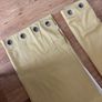 Helena Springfield Mustard Yellow Blackout Eyelet Curtains    90" x 90" Pair Image 2
