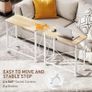80 cm Folding Desk on Wheels - Natural Tone Image 3