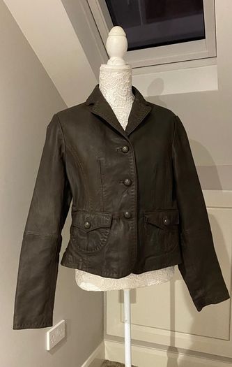 Leather jacket chocolate immaculate condition