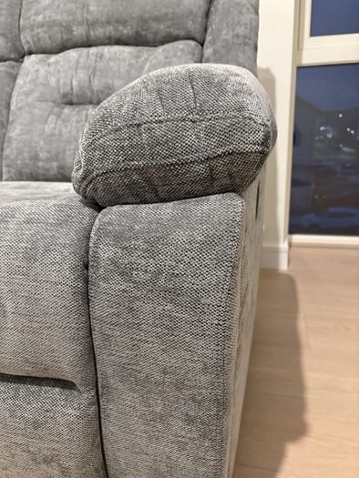 3+2 Montana Grey & Beige fabric recliner sofa