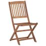 Folding Outdoor Chairs 8 pcs Solid Acacia Wood Image 4